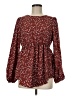 Shein Burgundy Long Sleeve Blouse Size 6 - photo 1