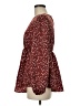 Shein Burgundy Long Sleeve Blouse Size 6 - photo 5