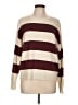 Splendid Stripes Burgundy Pullover Sweater Size L - photo 1