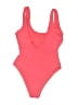 No Boundaries Solid Pink One Piece Swimsuit Size M - photo 2