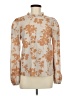 Unbranded 100% Polyester Tan Long Sleeve Blouse Size 6 - photo 1