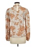 Unbranded 100% Polyester Tan Long Sleeve Blouse Size 6 - photo 2