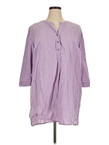 Ellos 3/4 Sleeve Button-Down Shirt (view 1)
