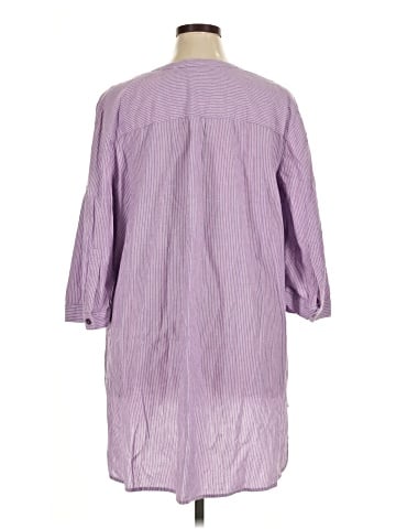 Ellos 3/4 Sleeve Button-Down Shirt (view 2)
