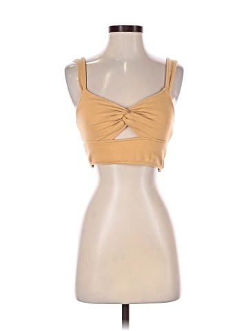 Madewell Cutout Knot-Front Crop Tank Top (view 1)