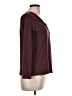 Ann Taylor LOFT Outlet 100% Cotton Burgundy Long Sleeve Top Size L - photo 4