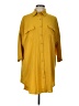 Assorted Brands Solid Yellow Casual Dress Size L - photo 1