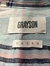 Grayson 100% Linen Plaid Blue Long Sleeve Blouse Size Med (3) - photo 7
