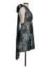 Moda International Animal Print Blue Cocktail Dress Size S - photo 4