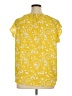 Maison d' Amelie Yellow Short Sleeve Blouse Size XL - photo 2