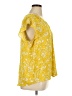 Maison d' Amelie Yellow Short Sleeve Blouse Size XL - photo 4