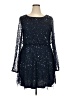 PAPELL Studio 100% Polyester Stars Blue Cocktail Dress Size 18 - photo 1