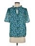 J.Crew 100% Polyester Blue Short Sleeve Blouse Size S - photo 1