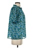 J.Crew 100% Polyester Blue Short Sleeve Blouse Size S - photo 4