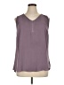 Papermoon 100% Polyester Purple Sleeveless T-Shirt Size 1X - photo 1