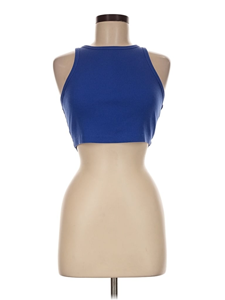 Pre-owned Wild Fable Tank Top Blue Halter Neckline Tops