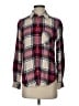 American Eagle Outfitters 100% Viscose Plaid Red Long Sleeve Button-Down Shirt Size XS - photo 1