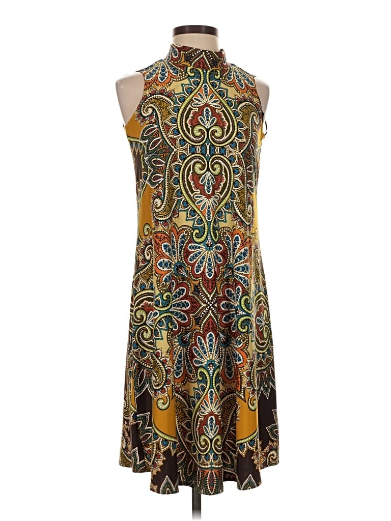Pre-owned Signature By Robbie Bee Cocktail Dress In Brown
