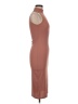 Boohoo Solid Brown Cocktail Dress Size 6 - photo 4