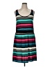 Torrid Stripes Teal Casual Dress Size 1X Plus (1) - photo 1