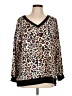 Sew in Love Animal Print Gold Pullover Sweater Size L - photo 1