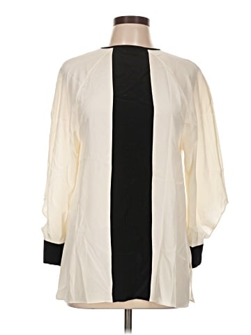 Diane von Furstenberg Long Sleeve Silk Top (view 1)