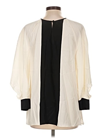 Diane von Furstenberg Long Sleeve Silk Top (view 2)