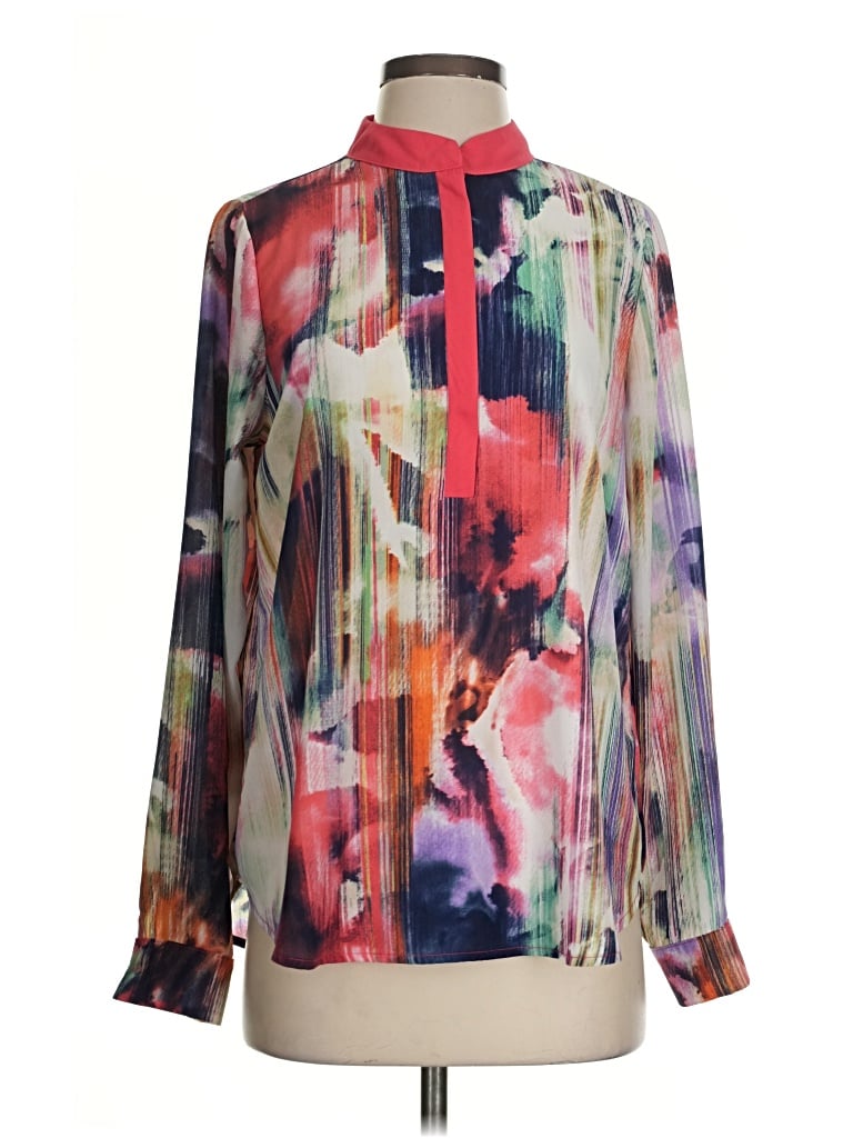 Pre-owned Karlie Long Sleeve Blouse In Green