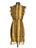 Sam Edelman 100% Polyester Animal Print Gold Cocktail Dress Size 4 - photo 2