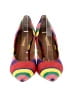 J. Renee Color Block Red Heels Size 7 1/2 - photo 2