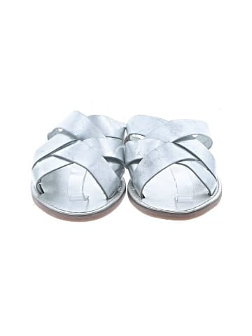 Madewell The Boardwalk Woven Slide Sandal in Metallic (view 2)