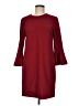 Tibi Solid Burgundy Casual Dress Size 6 - photo 1