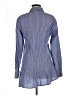 Veronica Beard 100% Cotton Chevron-herringbone Blue Long Sleeve Button-Down Shirt Size M (estimated) - photo 2