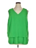 MICHAEL Michael Kors 100% Polyester Green Sleeveless Blouse Size 1X - photo 1