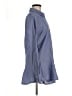 Veronica Beard 100% Cotton Chevron-herringbone Blue Long Sleeve Button-Down Shirt Size M (estimated) - photo 4
