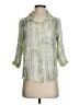 Intro 100% Modal Green 3/4 Sleeve Button-Down Shirt Size S (petite) - photo 1