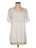 Susan Graver Ivory Short Sleeve Top Size S - photo 1