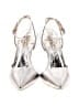 Badgley Mischka Metallic Silver Heels Size 8 1/2 - photo 2