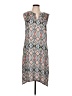 Tulle 100% Polyester Print Gray Casual Dress Size L - photo 1