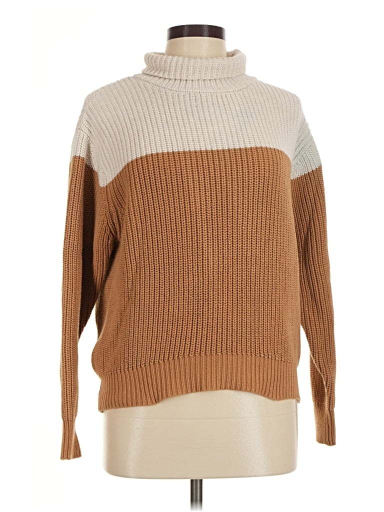 Pre-owned French Connection Turtleneck Sweater In Brown