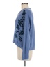 Alivia 100% Organic Cotton Floral Blue Pullover Sweater Size M - photo 5