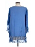 Easel 100% Rayon Blue 3/4 Sleeve Blouse Size L - photo 2