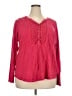 SONOMA life + style Red Long Sleeve Blouse Size 2X - photo 1
