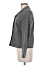 Ann Taylor Chevron-herringbone Gray Silk Blazer Size 6 - photo 5