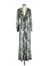 Harlyn 100% Polyester Animal Print Leopard Print Polka Dots Multi Color Green Jumpsuit Size S - photo 1
