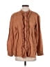 Pilcro Brown Long Sleeve Blouse Size S - photo 1