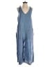 Tempo Paris Solid Blue Jumpsuit Size S - photo 1