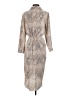 Pure Navy 100% Polyester Animal Print Brown Gray Casual Dress Size 4 - photo 2