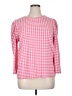 Ann Taylor Factory Checkered-gingham Pink Pullover Sweater Size XL - photo 1