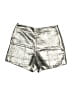 Diane von Furstenberg Metallic Silver Gold Shorts Size 4 - photo 1